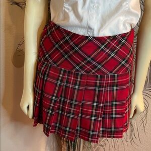 Royal Bones hot topic Red Plaid Mini Skirt